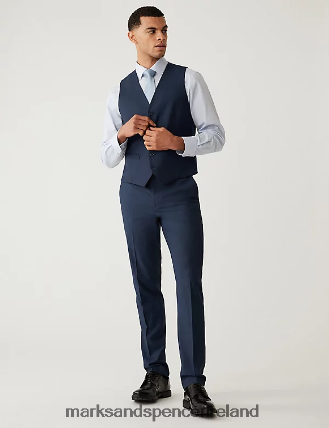 Marks & Spencer Men Waistcoat Indigo Clothing 2VJ8DF6542