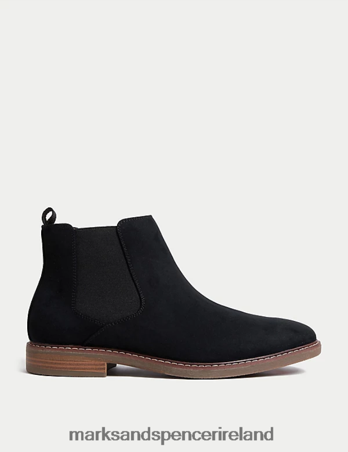 Marks & Spencer Men Suedette Chelsea Boots Black Footwear 2VJ8DF5528