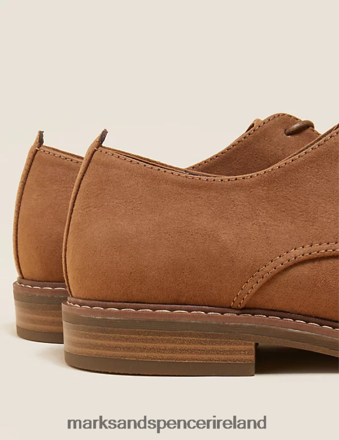 Marks & Spencer Men Faux Suede Derby Shoes Tan Footwear 2VJ8DF7178