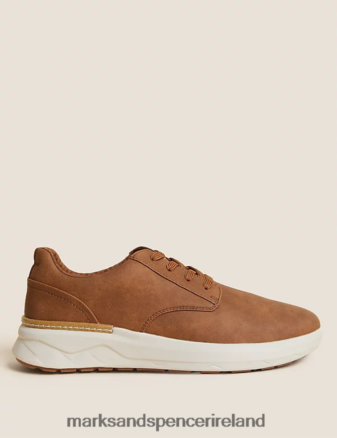 Marks & Spencer Men Lace-Up Shoes Dark Tan Footwear 2VJ8DF6463