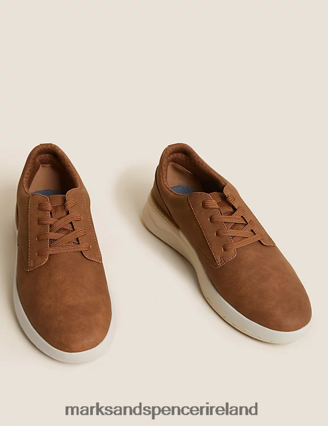 Marks & Spencer Men Lace-Up Shoes Dark Tan Footwear 2VJ8DF6463