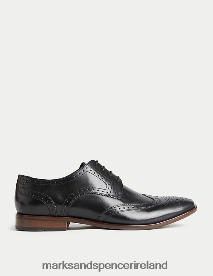 Marks & Spencer Men Leather Brogues Black Footwear 2VJ8DF6050