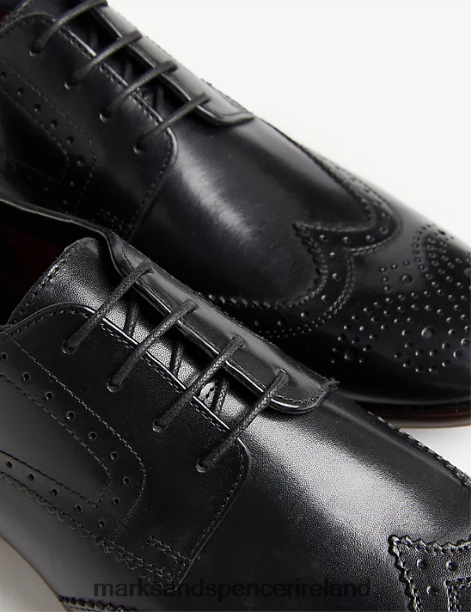 Marks & Spencer Men Leather Brogues Black Footwear 2VJ8DF6050