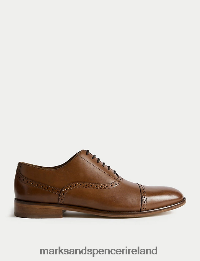 Marks & Spencer Men Leather Brogues Tan Footwear 2VJ8DF5676
