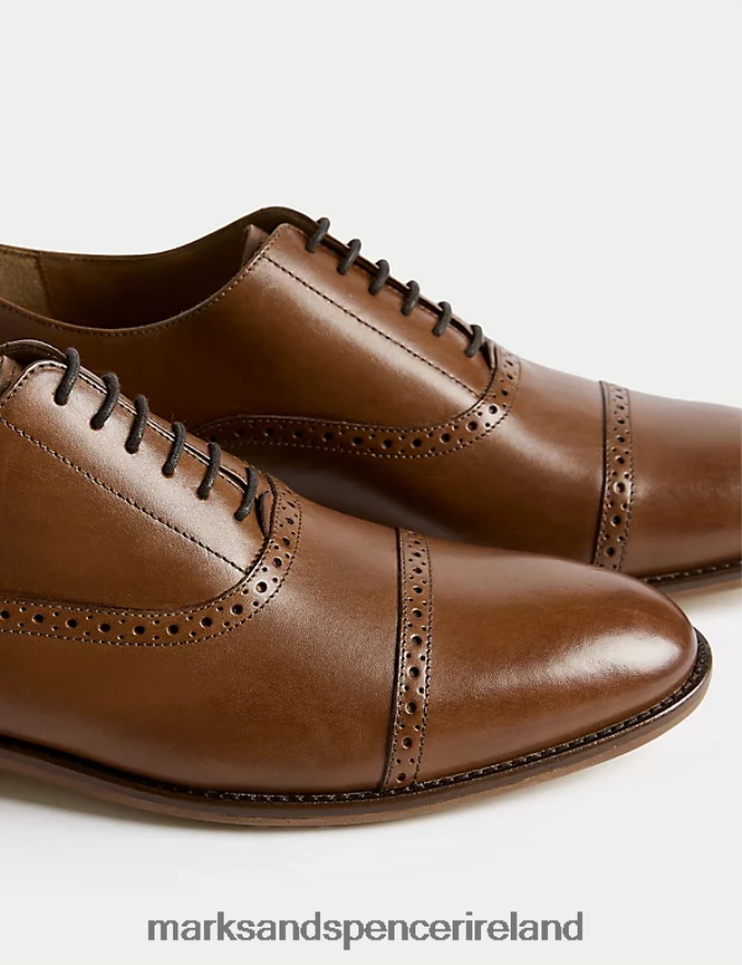 Marks & Spencer Men Leather Brogues Tan Footwear 2VJ8DF5676
