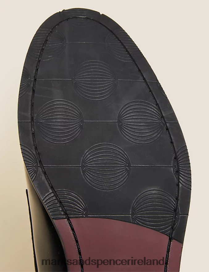 Marks & Spencer Men Leather Derby Shoes Black Footwear 2VJ8DF6623