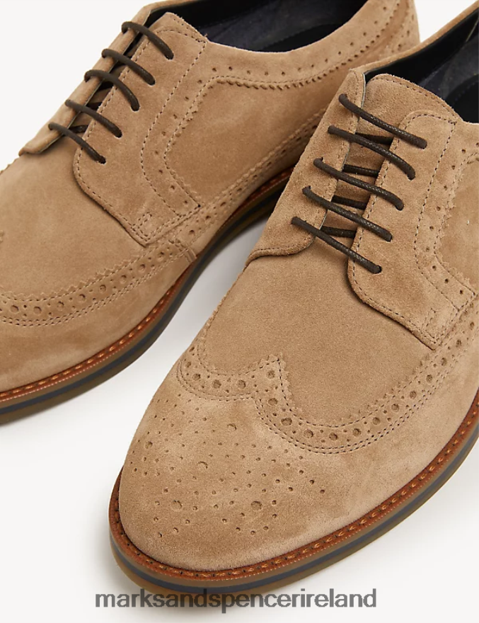 Marks & Spencer Men Suede Brogues Stone Footwear 2VJ8DF6193