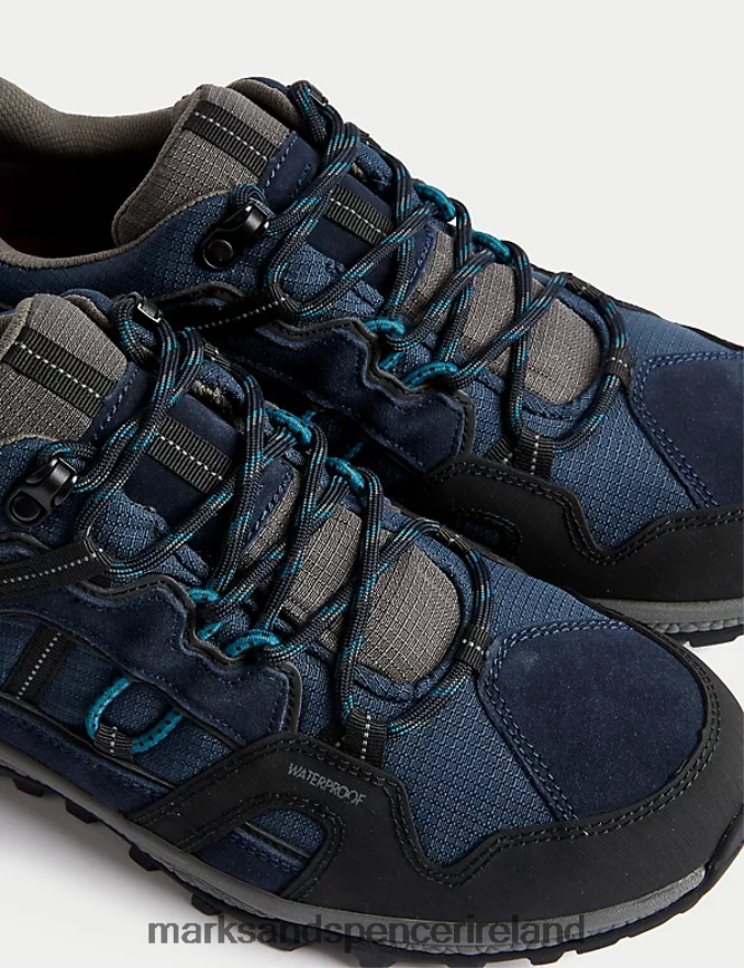 Marks & Spencer Men Waterproof Ripstop Walking Shoes Navy Mix Footwear 2VJ8DF6109
