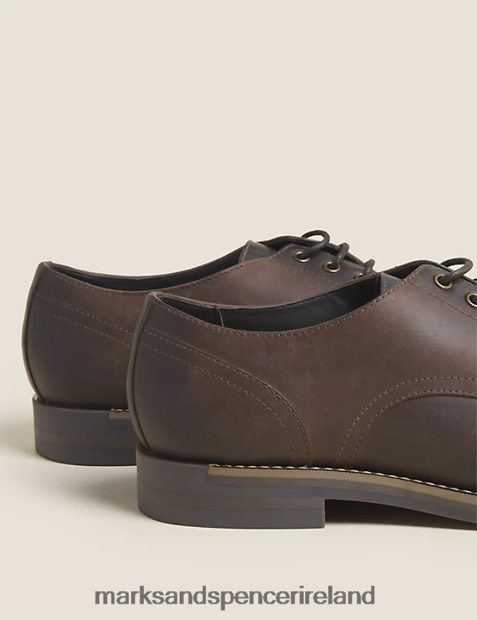 Marks & Spencer Men Leather Derby Shoes Brown Footwear 2VJ8DF6853