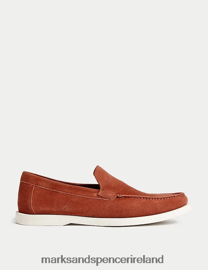 Marks & Spencer Men Suede Loafers Redwood Footwear 2VJ8DF6287