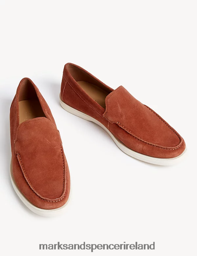 Marks & Spencer Men Suede Loafers Redwood Footwear 2VJ8DF6287