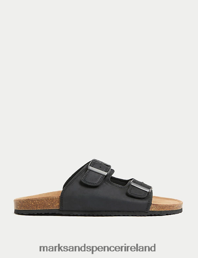 Marks & Spencer Men Leather Sandals Black Footwear 2VJ8DF6538