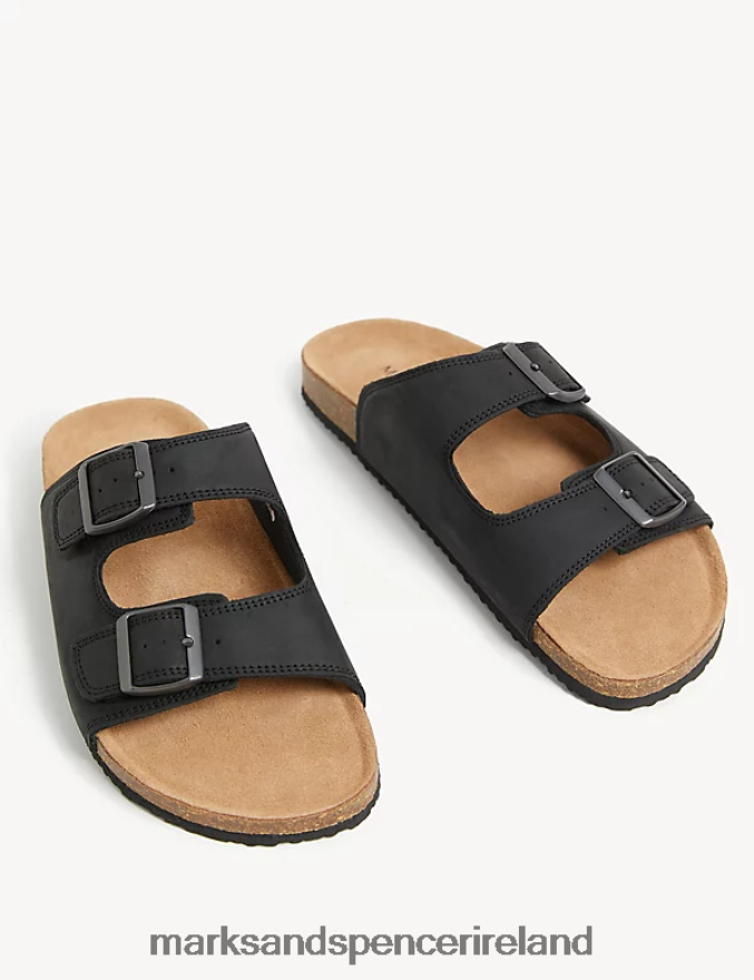 Marks & Spencer Men Leather Sandals Black Footwear 2VJ8DF6538