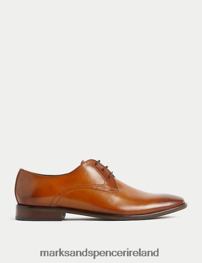 Marks & Spencer Men Leather Derby Shoes Tan Footwear 2VJ8DF5840
