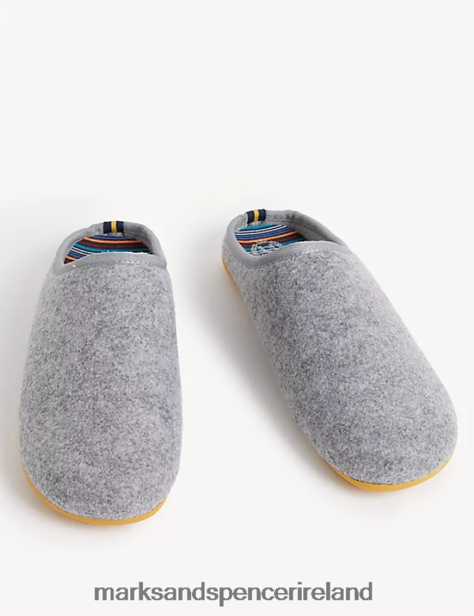 Marks & Spencer Men Mule Slippers Grey Footwear 2VJ8DF6908