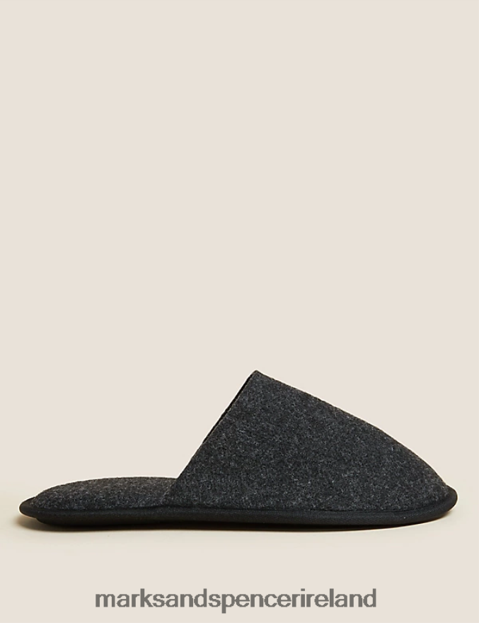 Marks & Spencer Men Mule Slippers with Freshfeet Charcoal Footwear 2VJ8DF6492
