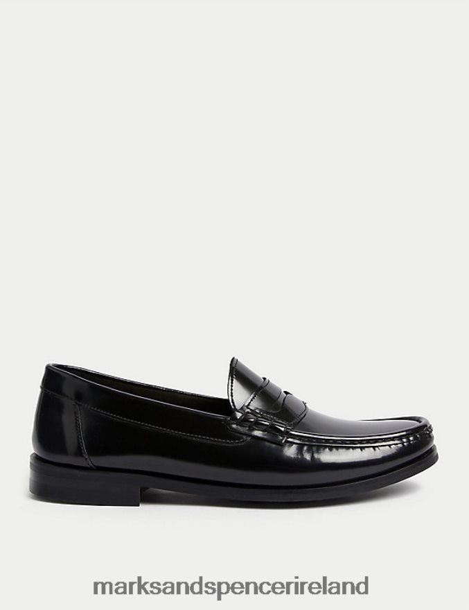Marks & Spencer Men Hunslet Penny Loafer Black Footwear 2VJ8DF5389