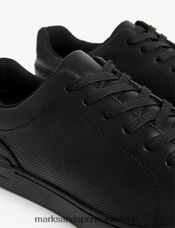 Marks & Spencer Men Lace-Up Trainers Black Footwear 2VJ8DF5527