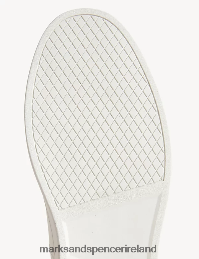 Marks & Spencer Men Lace Up Trainers White Footwear 2VJ8DF4880