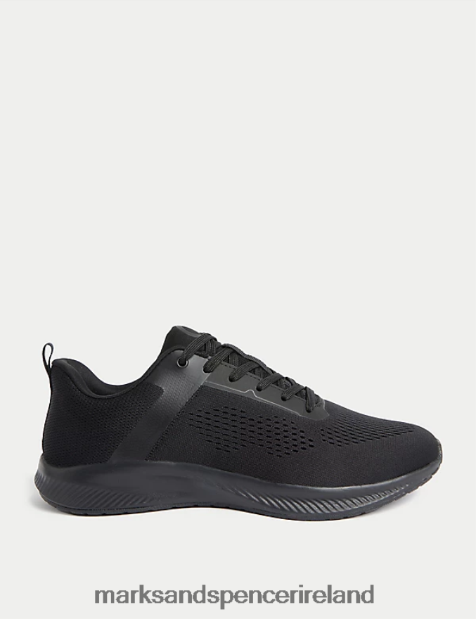 Marks & Spencer Men Light as Air Trainers Black Footwear 2VJ8DF6047