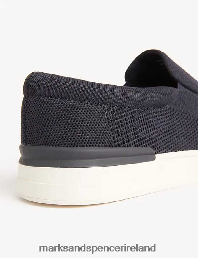 Marks & Spencer Men Slip-On Trainers Dark Navy Footwear 2VJ8DF4979
