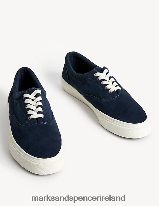 Marks & Spencer Men Suede Pumps Dark Navy Footwear 2VJ8DF6857