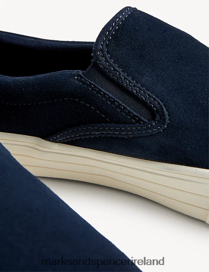 Marks & Spencer Men Suede Slip-On Pumps Dark Navy Footwear 2VJ8DF5759