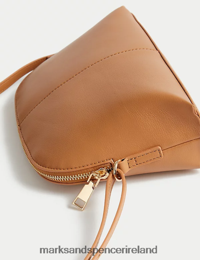 Marks & Spencer Women Faux Leather Cross Body Bag Latte Accessories 2VJ8DF1154