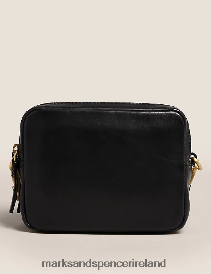 Marks & Spencer Women Leather Cross Body Camera Bag Black Accessories 2VJ8DF3156