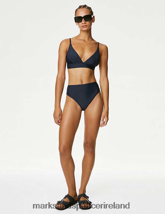 Marks & Spencer Women Longline Bikini Top Navy Clothing 2VJ8DF1602