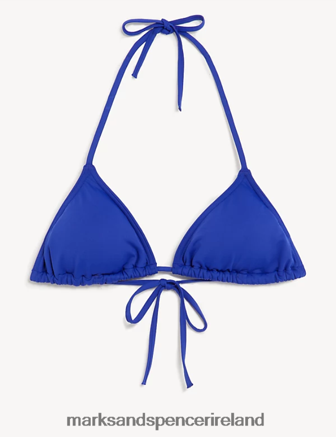 Marks & Spencer Women Padded Triangle Bikini Top Electric Blue Clothing 2VJ8DF1780