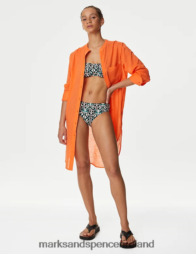 Marks & Spencer Women Printed Padded Bandeau Bikini Top Multi Clothing 2VJ8DF3387