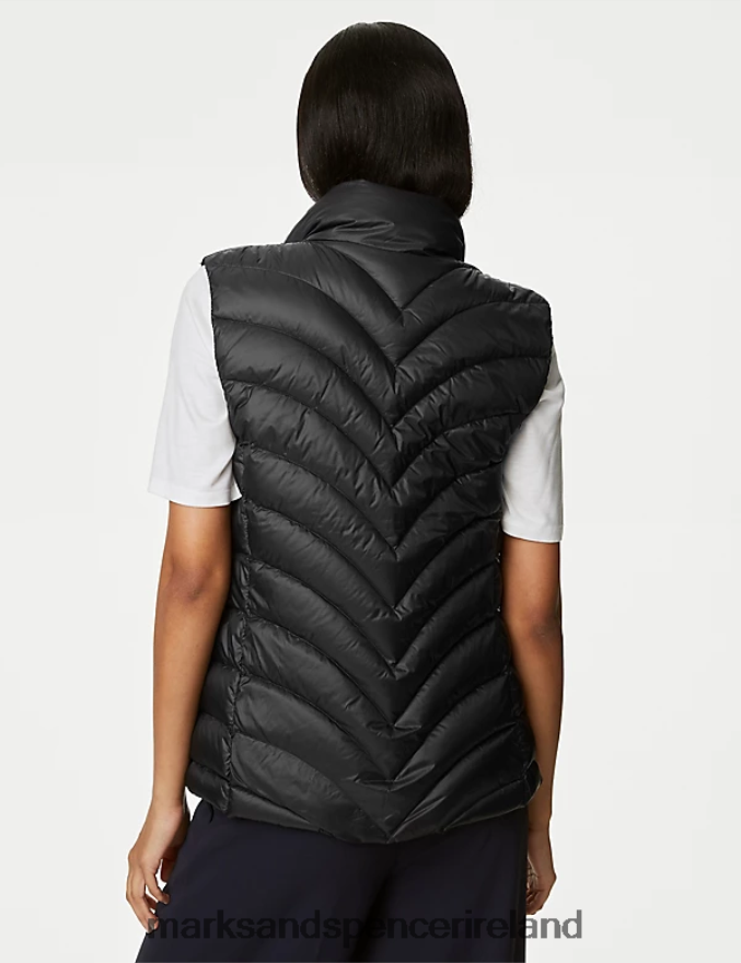 Marks & Spencer Women Feather & Down Packaway Puffer Gilet Black Clothing 2VJ8DF2068