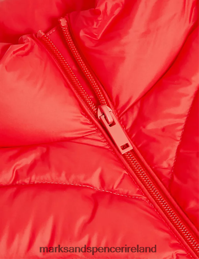 Marks & Spencer Women Feather & Down Packaway Puffer Gilet Flame Clothing 2VJ8DF2400