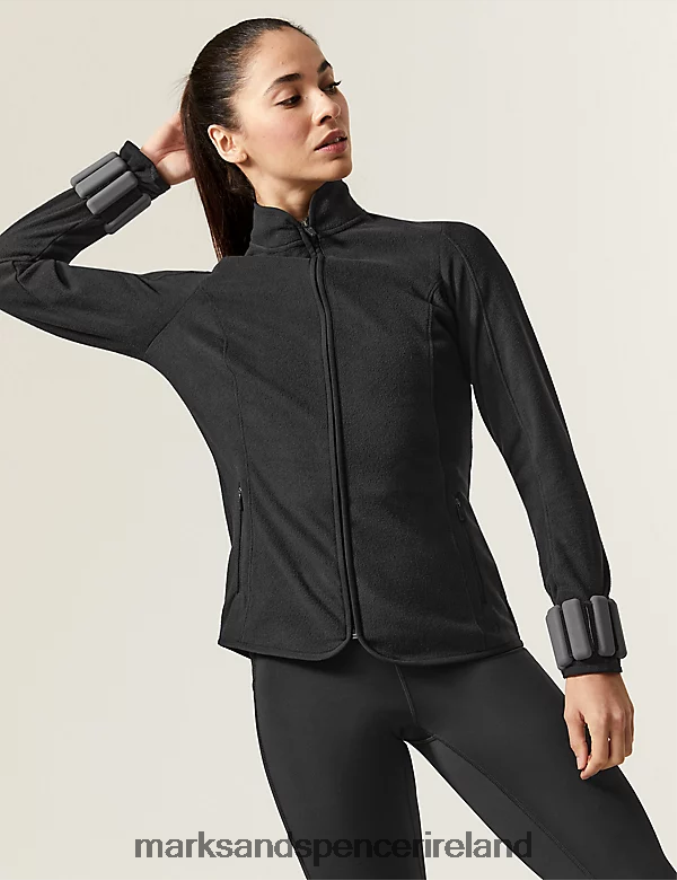 Marks & Spencer Women Funnel Neck Fleece Black Clothing 2VJ8DF2252