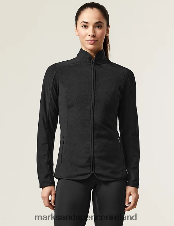 Marks & Spencer Women Funnel Neck Fleece Black Clothing 2VJ8DF2252