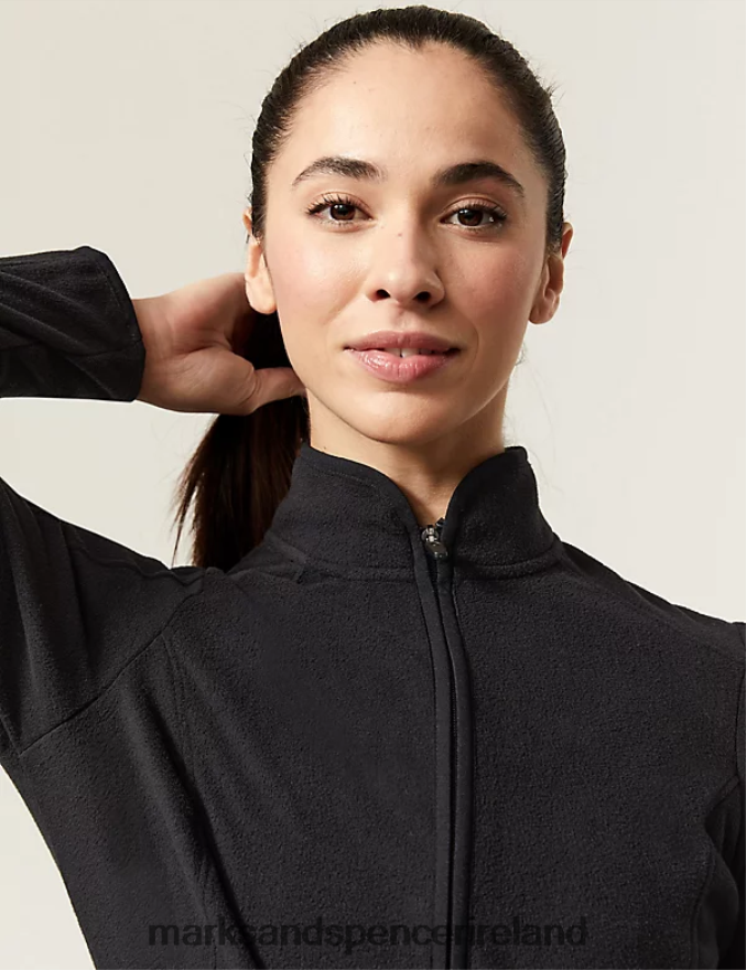 Marks & Spencer Women Funnel Neck Fleece Black Clothing 2VJ8DF2252
