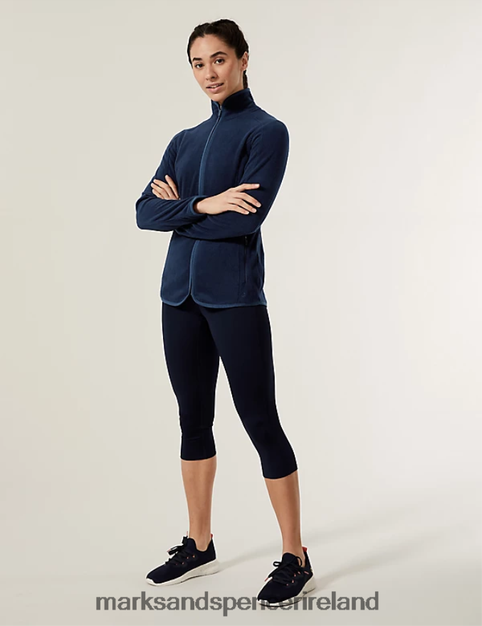 Marks & Spencer Women Funnel Neck Fleece Navy Clothing 2VJ8DF1926
