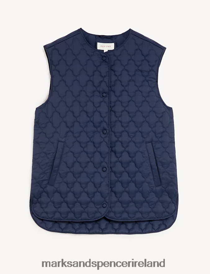 Marks & Spencer Women Quilted Gilet Navy Clothing 2VJ8DF2422