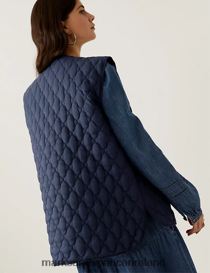 Marks & Spencer Women Quilted Gilet Navy Clothing 2VJ8DF2422