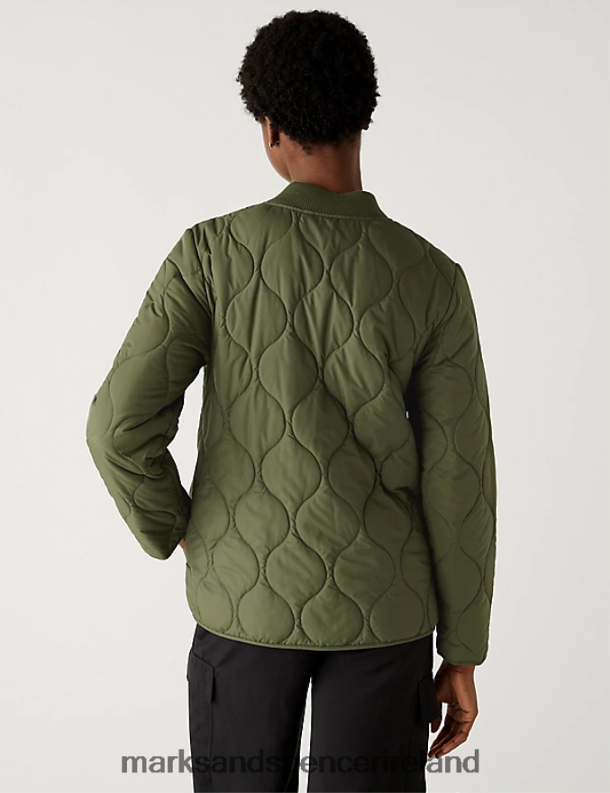 Marks & Spencer Women Recycled Thermowarmth Lightweight Quilted Jacket Hunter Green Clothing 2VJ8DF1760