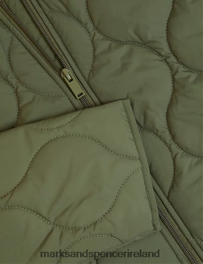 Marks & Spencer Women Recycled Thermowarmth Lightweight Quilted Jacket Hunter Green Clothing 2VJ8DF1760