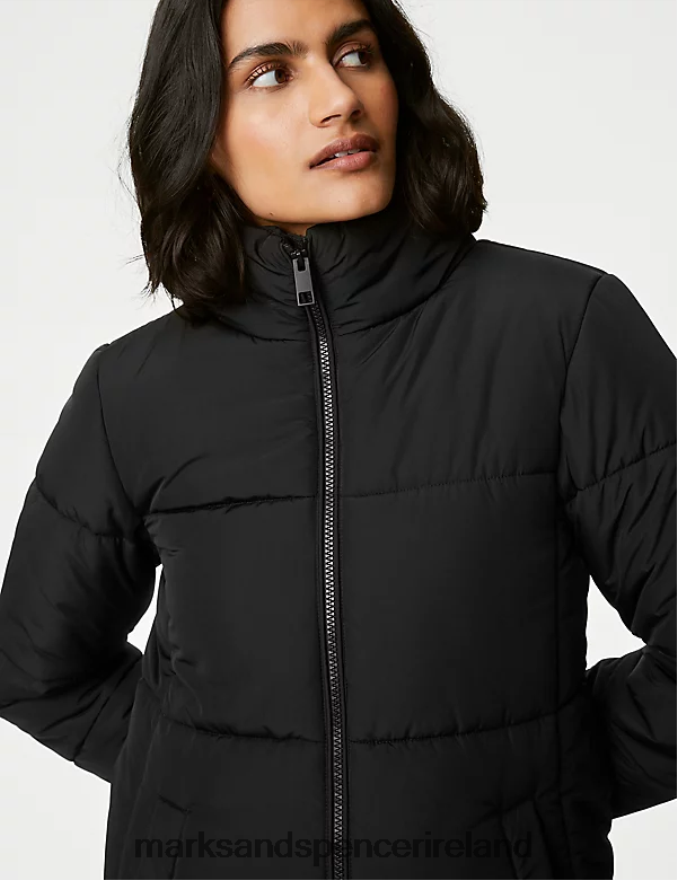 Marks & Spencer Women Recycled Thermowarmth Puffer Coat Black Clothing 2VJ8DF2494