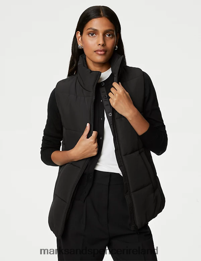 Marks & Spencer Women Recycled Thermowarmth Puffer Gilet Black Clothing 2VJ8DF462