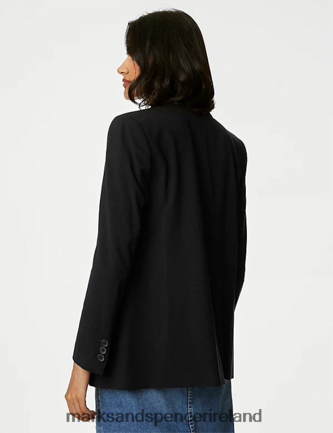 Marks & Spencer Women Relaxed Single Breasted Blazer Black Clothing 2VJ8DF2536