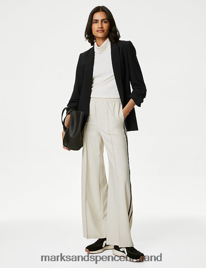 Marks & Spencer Women Ruched Sleeve Blazer Black Clothing 2VJ8DF902