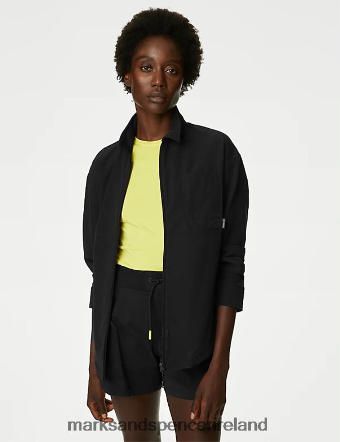 Marks & Spencer Women Stormwear Longline Shacket Black Clothing 2VJ8DF1098