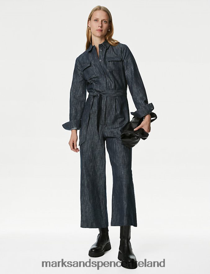 Marks & Spencer Women Utility Jumpsuit Denim Clothing 2VJ8DF1965