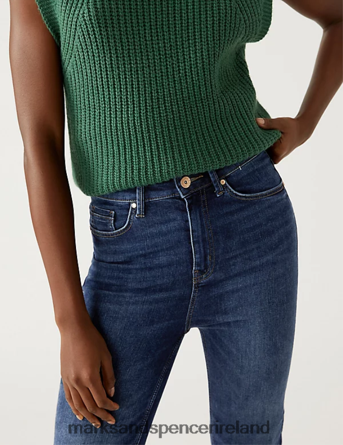 Marks & Spencer Women Harper Supersoft Cigarette Jeans Indigo Clothing 2VJ8DF3086