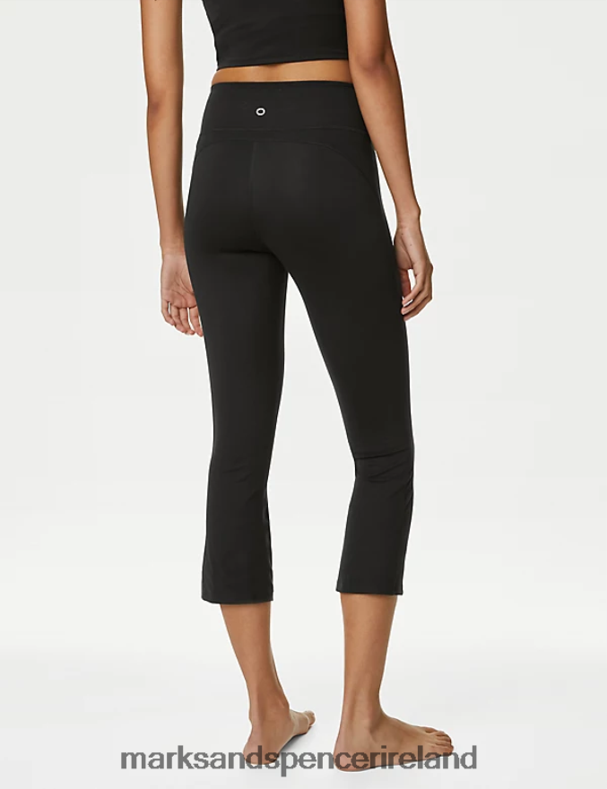 Marks & Spencer Women Go Balance Cropped Flared Yoga Leggings Black Clothing 2VJ8DF345
